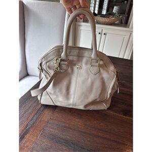 Emma Fox taupe leather satchel